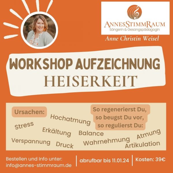 Aufzeichnung Online Workshop Heiserkeit